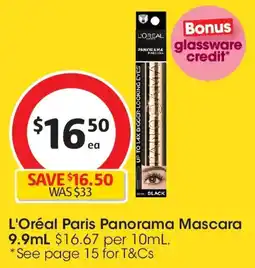 Coles L'Oréal Paris Panorama Mascara offer
