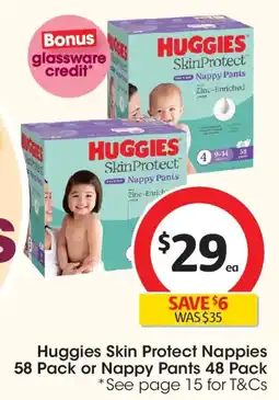Coles Huggies Skin Protect Nappies or Nappy Pants offer