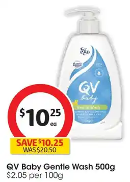 Coles QV Baby Gentle Wash offer