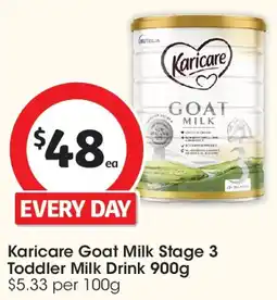 Coles Karicare Goat Milk Stage 3 Toddler Milk Drink offer