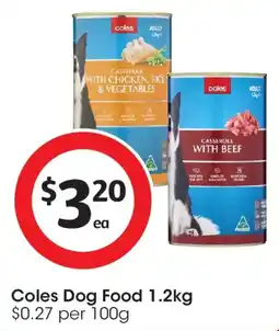 Coles Coles Dog Food offer