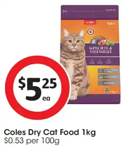 Coles Coles Dry Cat Food offer