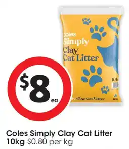 Coles Coles Simply Clay Cat Litter offer