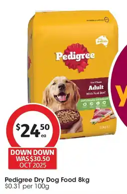Coles Pedigree Dry Dog Food offer
