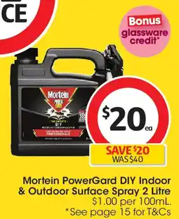 Coles Mortein PowerGard DIY Indoor & Outdoor Surface Spray offer