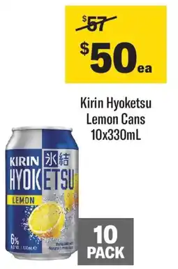 Coles Kirin Hyoketsu Lemon Cans offer