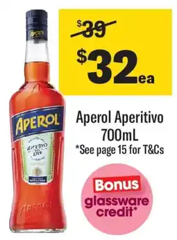 Coles Aperol Aperitivo offer