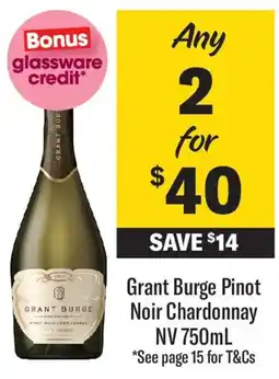 Coles Grant Burge Pinot Noir Chardonnay offer