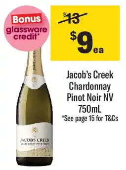 Coles Jacob's Creek Chardonnay Pinot Noir NV offer