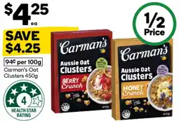 Woolworths Carman's Oat Clusters offer