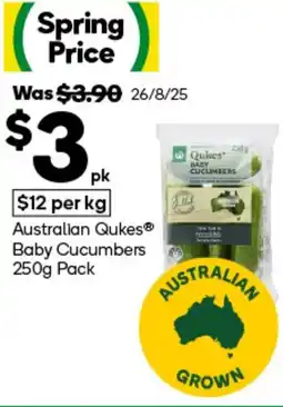 Woolworths Australian Qukes Baby Cucumbers offer