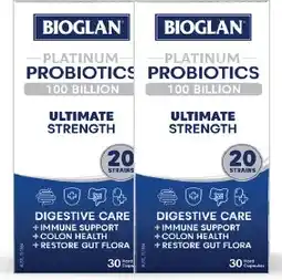 Discount Drug Stores Bioglan Platinum Probiotics 100 Billion 30 Capsules offer
