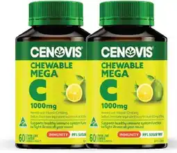 Discount Drug Stores Cenovis Chewable Mega C 1000mg Lemon Lime Flavour 60 Tablets offer