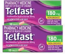 Discount Drug Stores Telfast Hayfever Allergy Relief 10 Tablets offer