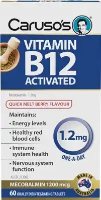 Discount Drug Stores Caruso’s Vitamin B12 Activated 60 Tablets offer