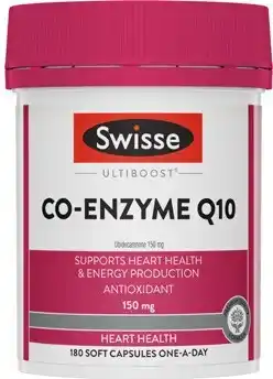 Discount Drug Stores Swisse Ultiboost Co-Enzyme Q10 150mg 180 Capsules offer