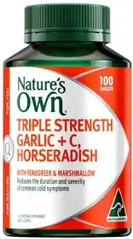 Discount Drug Stores Nature’s Own Triple Strength Garlic + C, Horseradish 100 Tablets offer