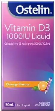 Discount Drug Stores Ostelin Vitamin D3 1000IU Liquid 50mL offer