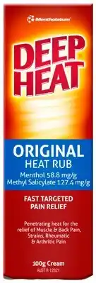 Discount Drug Stores Deep Heat Original Heat Rub 100g offer