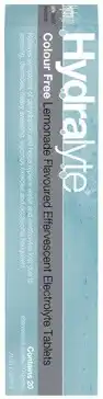 Discount Drug Stores Hydralyte Effervescent Electrolyte Tablets Colour Free Lemonade Flavour 20 Pack offer