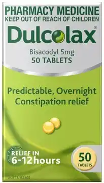 Discount Drug Stores Dulcolax Bisacodyl 5mg 50 Tablets offer