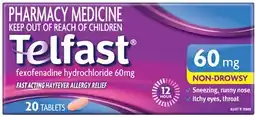 Discount Drug Stores Telfast Hayfever Allergy Relief 60mg 20 Tablets offer