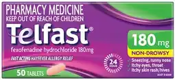 Discount Drug Stores Telfast Hayfever Allergy Relief 180mg 50 Tablets offer