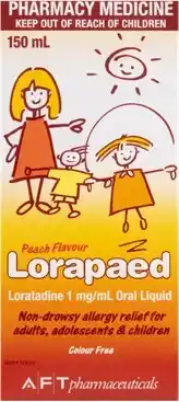 Discount Drug Stores Lorapaed Loratadine Allergy Relief Syrup 150mL offer