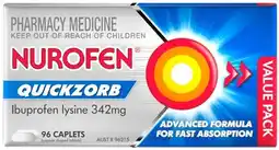 Discount Drug Stores Nurofen Quickzorb Value Pack 96 Caplets offer