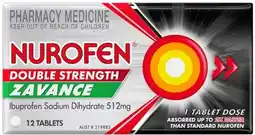 Discount Drug Stores Nurofen Double Strength Zavance 512mg 12 Tablets offer
