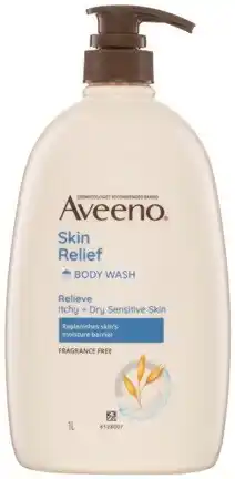 Discount Drug Stores Aveeno Skin Relief Body Wash Fragrance Free 1 Litre offer