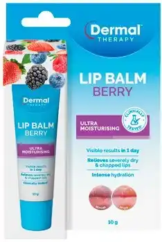 Discount Drug Stores Dermal Therapy Lip Balm Berry 10g offer