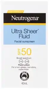 Discount Drug Stores Neutrogena Ultra Sheer Fluid Facial Sunscreen SPF 50 40mL offer