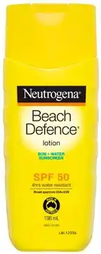 Discount Drug Stores Neutrogena Beach Defence Sunscreen Lotion SPF 50 198mL offer