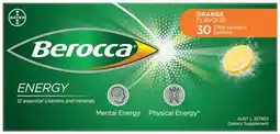 Discount Drug Stores Berocca Energy Orange Flavour 30 Effervescent Tablets offer