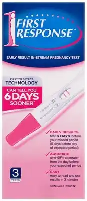 Discount Drug Stores First Response In-Stream Pregnancy Test 3 Pack offer