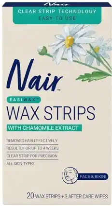 Discount Drug Stores Nair Easiwax Wax Strips 20 Pack offer