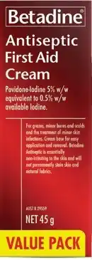 Discount Drug Stores Betadine ﻿﻿﻿﻿Antiseptic First Aid Cream 45g offer