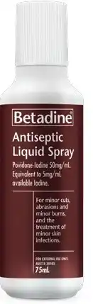 Discount Drug Stores Betadine Antiseptic Liquid Spray 75mL offer