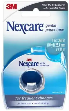 Discount Drug Stores Nexcare Gentle Paper First Aid Tape Dispenser 25.4mm x 9.14m offer