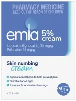 Discount Drug Stores Emla Cream 5% 5g with 2 Dressings offer