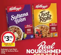 Coles Kellogg's Just Right or Sultana Bran offer