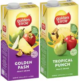 IGA Golden Circle Fruit Drink 1 Litre Selected Varieties offer