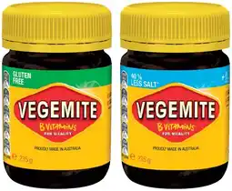 IGA Vegemite Gluten Free or 40% Less Salt 235g offer
