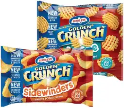 IGA Birds Eye Golden Crunch Lattice or Sidewinders Potato Chips 750g offer