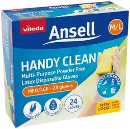 IGA Ansell Handy Clean Disposable Gloves Medium/ Large 24 Pack offer