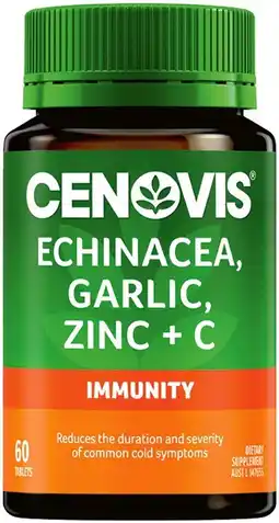 IGA Cenovis Echinacea, Garlic, Zinc & C Tablets 60 Pack offer