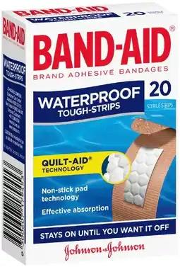 IGA Band‑Aid Waterproof Tough Strips 20 Pack offer