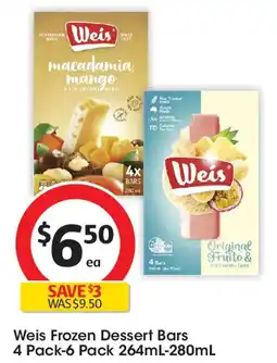 Coles Weis Frozen Dessert Bars offer