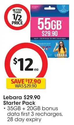 Coles Lebara Starter Pack offer